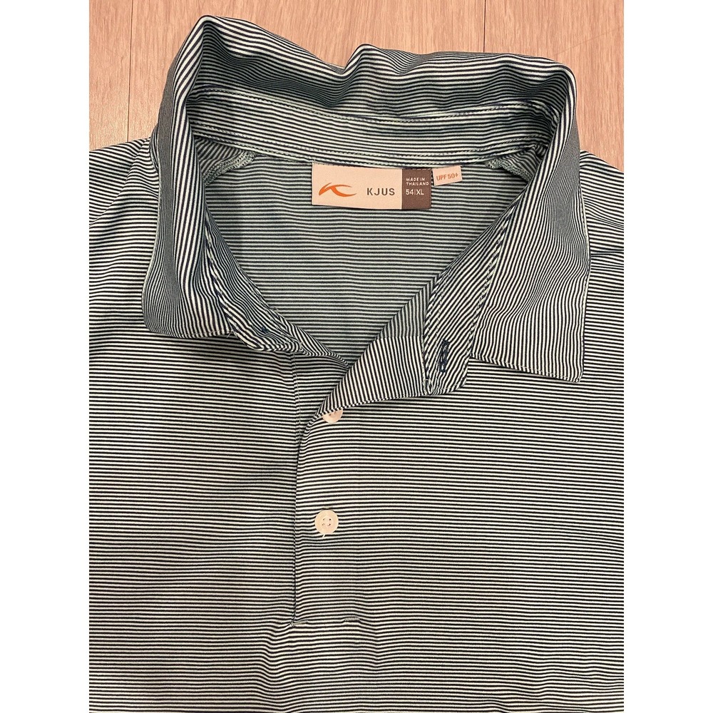 KJUS Golf Polo Stripes Shirt XL /54 Comfort Fit UPF 50+  Stretch